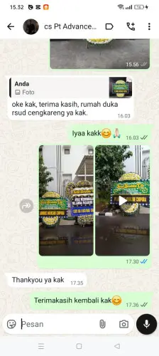 Testimonial Papan Bunga Pernikahan sukarame