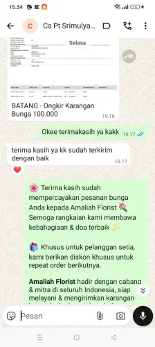 Testimonial Papan Bunga sukarame
