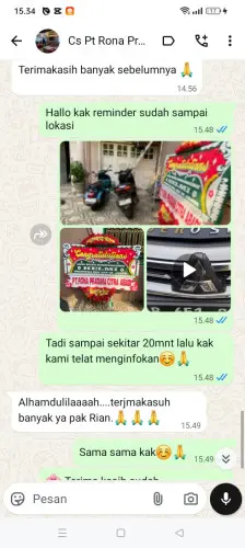 Testimonial Papan Bunga sukarame