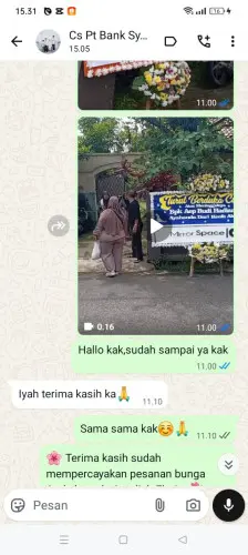 Testimonial Papan Bunga sukarame